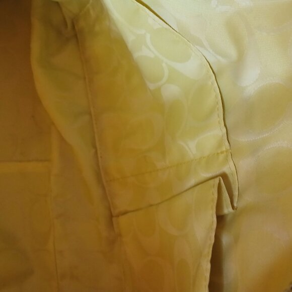 Vintage Coach Hampton Gallery Tote Bag Tan Suede Brown Leather - Picture 9 of 13